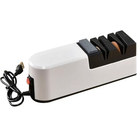Bravix Aiguiseur De Couteaux Électrique Rapide Usb Affûteur Réglable Automatique 3 Étapes Pour Couteaux Ciseaux Affûteur Domestique