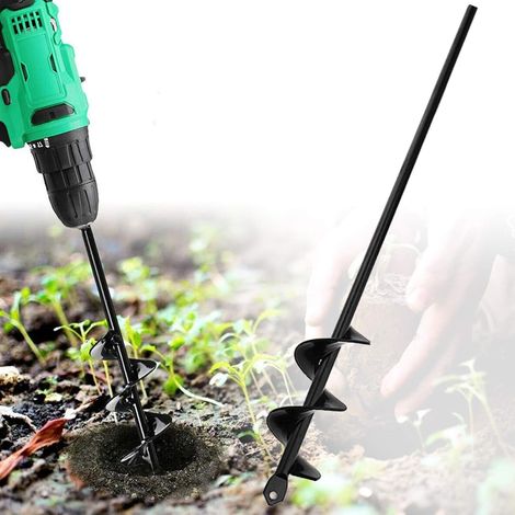 Bravix Foret À Vis Sans Fin Pour La Plantation, Pelle De Trou De Poteau De Jardin Avec Entraînement Hexagonal Antidérapant, Outil De Plantation Rapide En Spirale Pour La Plantation De Bulbes De Fleurs