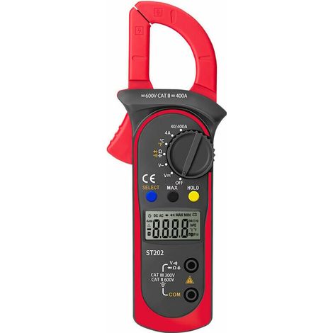 Bravix Pince Ampèremétrique Numérique, Multimètre De Mesure Automatique Et Voltmètre, Mesure Testeur De Tension, Courant Alternatif, Résistance, Continuité, Test De Diodes