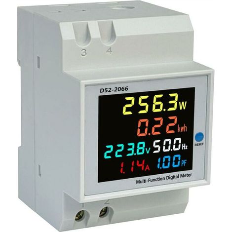 Bravix Compteur D'Énergie Électrique Numérique Multifonctionnel D52-2066 100a Compteur D'Énergie Électrique De Type Rail Ac250-450v