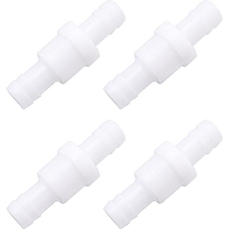 Bravix 4pcs Clapet Anti-retour À Sens Unique Air Eau Gaz 10mm Clapet Anti-retour En Plastique Remplacement Pour Traitement De L'Eau Purification De L'Air