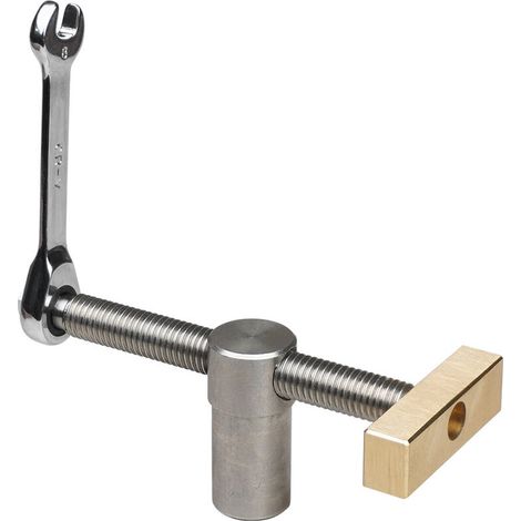 Bravix Pince De Serrage Rapides Pour Établi De Table Avec 1 Chien De Banc Pour Trou De 20 Mm, Arrêt D'Établi De Positionnement Et Pinces Rapides Pour Trou De 20 Mm Pour Menuiserie，argent