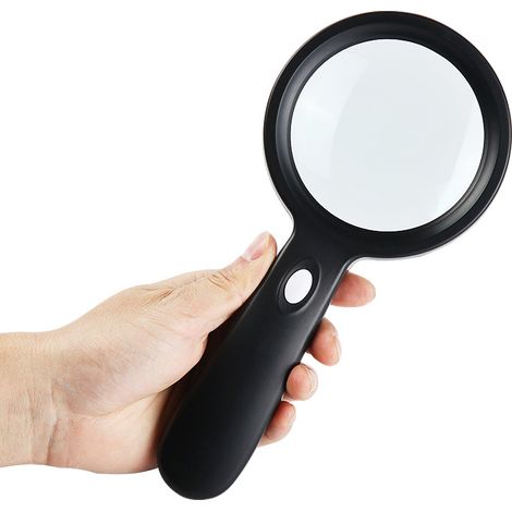 Bravix Loupe Eclairante, 10x Loupe De Lecture Avec 3 Modes D'Éclairage (noir)