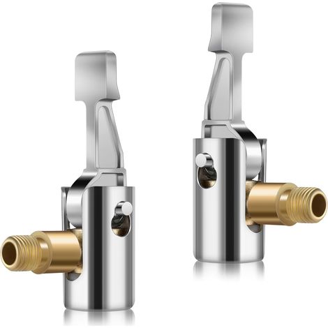 Bravix 2 Pièces Embout Gonflage Pneu Voiture,embout Pompe Velo,valve Pneu Voiture Embout Gonflage Ballon Embout Gonfleur Compresseur Air Pompe Velo Valve Pneu Voiture Adaptateur Clip De En Laiton