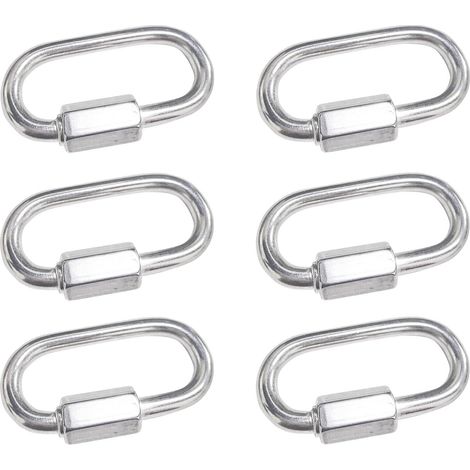 Bravix A Set Of 6 M4 Stainless Steel Quick Connecting Rods With Stainless Steel Lock Buckles With Oval Screws, Very Durable, Suitable For Outdoor/indoor, Camping, And Hiking