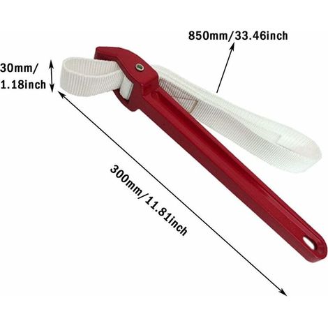Bravix Clé À Sangle Universel Clé À Sangle, Clé À Sangle En Caoutchouc, Clé Multi Outils Clé À Sangle, La Norme Ajustable Universel Alliage D'Aluminium Nylon Clé À Sangle Tuyau Pour Tracteur, Filtre À