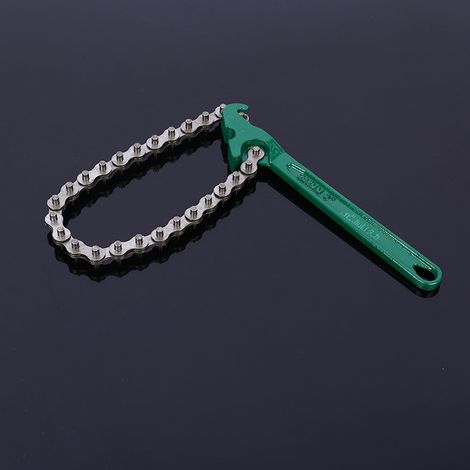 Bravix Clé À Chaîne Pour Courroie À Cliquet Robuste Avec Connexion Forte Épaississant Filtre À Huile Antidérapant Clé À Chaîne Pour Tuyaux Outils Pour Voitures Camions Équipement Mécanique 12 Pouces (