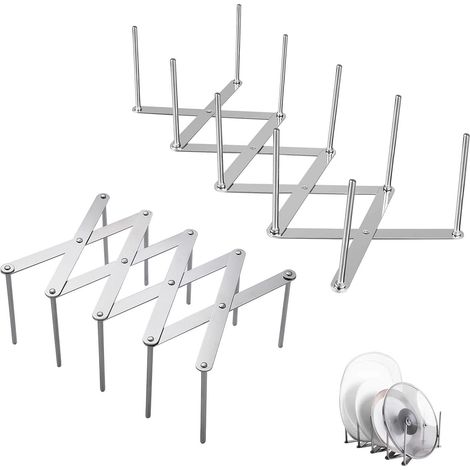 Bravix 2 Pièces Support Pour Couvercles En Acier Inoxydable,137.7cm