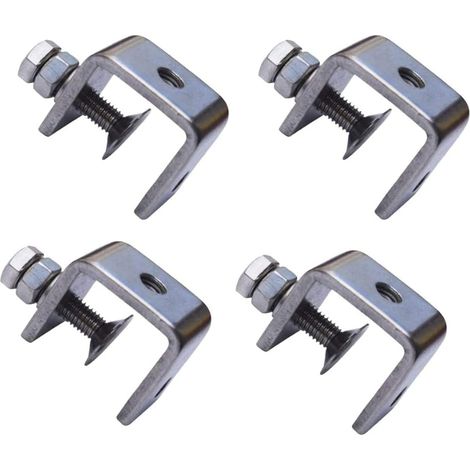 Bravix 4 Pièces En Acier Inoxydable 304 Pinces En Forme De C Étau Pinces Robustes À Bois Avec Une Large Ouverture De Mâchoire