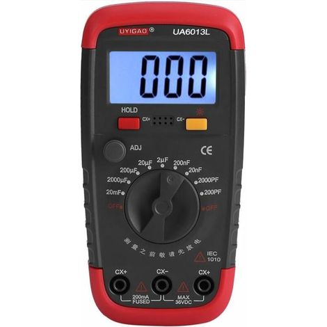 Bravix Mètre De Capacité Numérique, Appareil De Contrôle Pro De Condensateur 0.1pf - 20000uf Avec Le Rétro-éclairage D'Affichage À Cristaux Liquides Max 1999