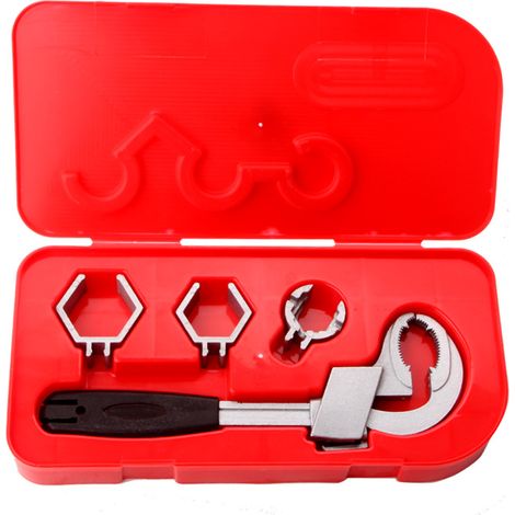 Bravix Clé Universelle Réglable À Double Extrémité, Clé À Croissant Polyvalente Pour Réparation De Plomberie Sanitaire, Noir + Argent，27cm