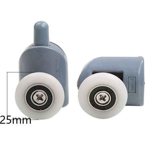 8 Pcs 25mm Galet Rouleau Roulette Roue Pour Porte De Douche, Roulettes Coulissantes Porte Salle De Bain