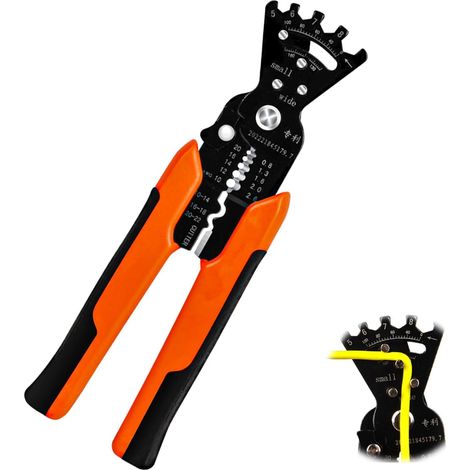 Bravix Pince A Denuder Electrique 5 En 1, Pince À Dénuder Multifonctionnelle Automatique, Pince À Sertir Coupe-câble Électrique, Pince À Dénuder Professionnelle Pour Dénuder Et Couper Des Câbles