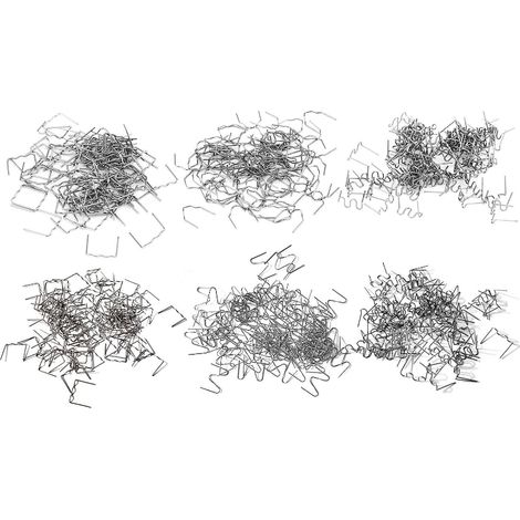 Bravix Lot De 1200 Agrafes Chaudes, 0,8 Mm/0,6 Mm, Pour Réparation De Soudure En Plastique De Voiture