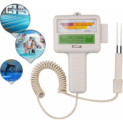 Analyse De L'Eau De Piscine- Testeur Électronique Chlore Et Ph Pour Piscine - Compteur Qualité De L'Eau-