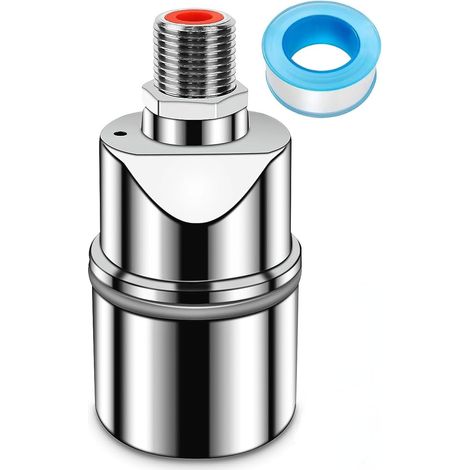 Bravix Robinet Flotteur 1/2" Pour Réservoir D'Eau De Piscine - Valve De Contrôle Automatique Du Niveau D'Eau - Acier Inoxydable 304 Faible Niveau D'Eau, Remplissage Automatique Valve Flottante