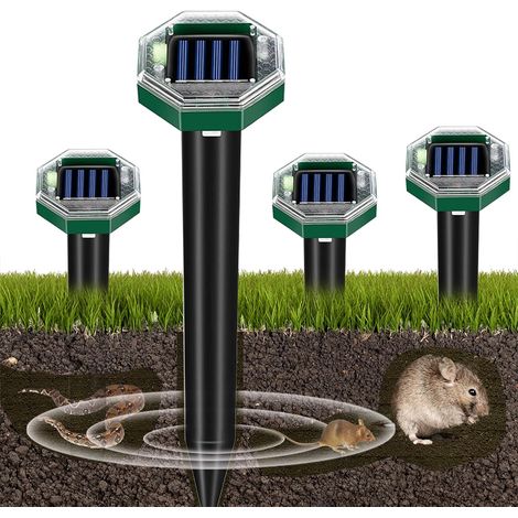 Bravix Répulsif Chat Ultrason, 4 Pièces Répulsif Ultrasonique Pour Souris,répulsif Chat Exterieur 360 °,2025 Upgraded Répulsif Animaux À Ultrasons Avec Pour Jardin, Chats Chiens Souris Ratons