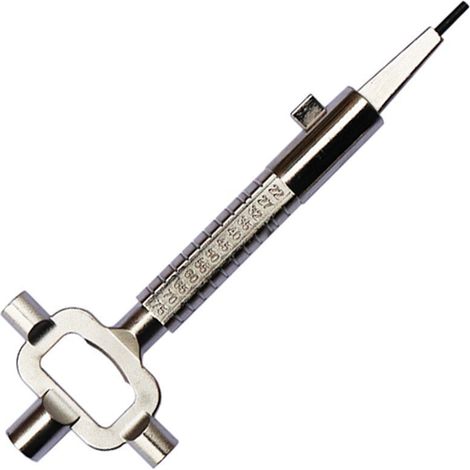 Bravix Clé De Construction, Clef Carré, Clef Passe Partout, Avec Échelle De Mesure De La Longueur Des Cylindres