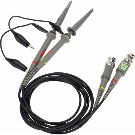 Bravix Set De 2pcs P6100 100 Mhz Oscilloscope Sonde 10: 1 Et 1: 1 Commutable Pour Rigol Atten Owon Siglent,