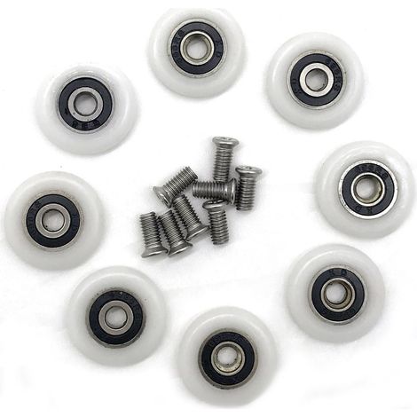 Bravix 8 Roulettes De Porte De Douche (23 Mm De Diamètre)