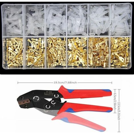 Bravix Pince À Sertir, 450 Terminals Sertissage Wire Crimpers Support , Pinces Professionnelles Outil À Sertir