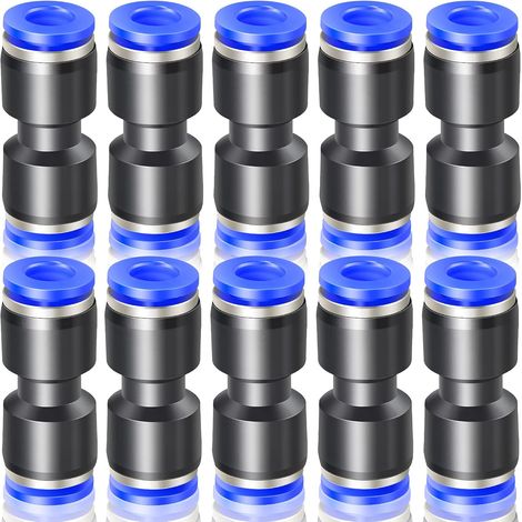 Bravix 10 Pcs Bleu 4mm Od Droit Push To Connect Raccords (pu-4)