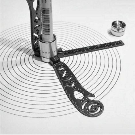 Bravix Outil De Dessin Multifonctionnel, Règle De Dessin Portable, Règle De Dessin Multifonctionnelle Légère, Règle D'Échelle, Tout En Un, Pour Les Créateurs, Les Artistes