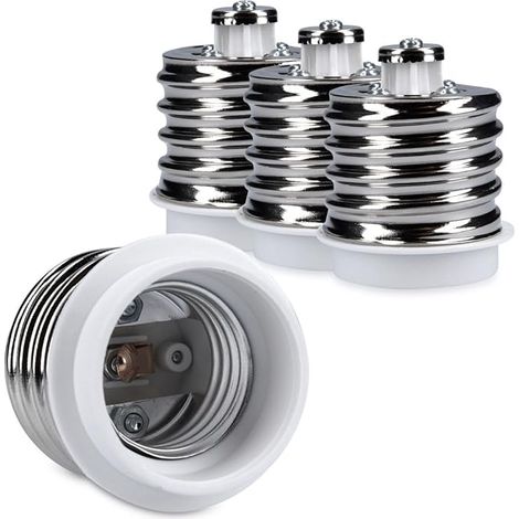 Bravix 4x Adaptateur De Douille - Convertisseur De Douilles E40 Vers E27 - Adaptateur De Support De Lampe Culot E27 Pour Ampoule Led Halogène
