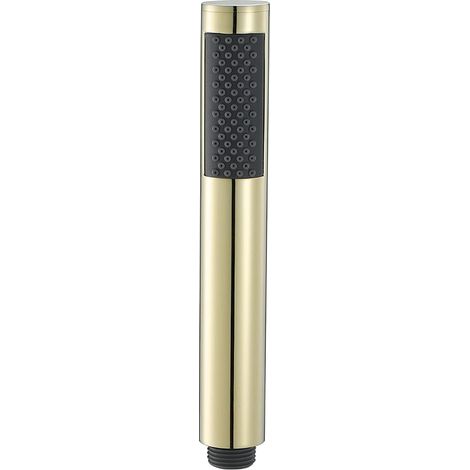 Bravix Pommeau Douche Haute Pression Douchette À Main Laiton Ronde Pomme De Douche Anti Calcaire Economiser D'Eau Douchette Douche G1/2,titanium Gold