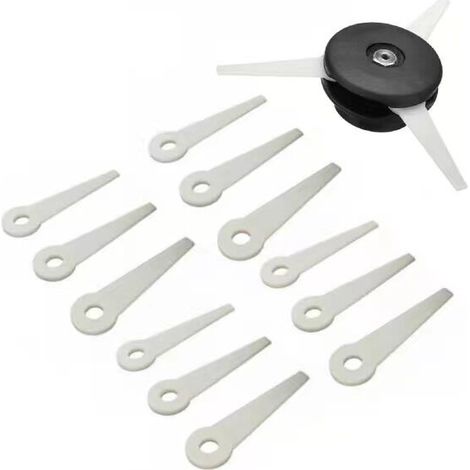 Bravix Tête De Débroussailleuse De Rechange Et 12 Lames De Rechange Avec 12 Lames En Nylon Et Tête De Coupe（20-3）