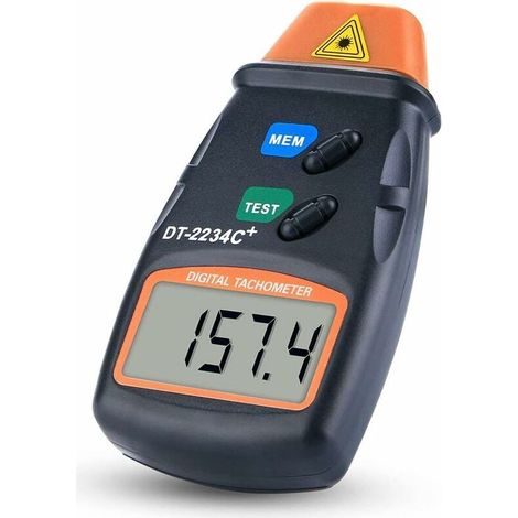 Bravix Tachymètre Numérique, Compte-tours Sans Contact, Tachymètre Numérique Lcd, Plage Tachymétrique 2.5rpm-99.999rpm