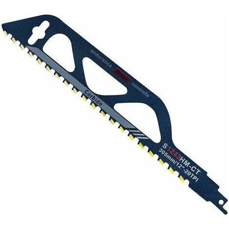 Bravix En Acier Au Carbure De Tungstène Lame De Scie Sabre Pour Métal Bois Pierre De Accessoires Scie Sabre Pour Béton Cellulaire Brique Béton Plaque De Ciment Longueur (305mm (s1243hm))