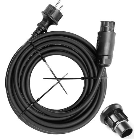 Bravix Cable Micro Onduleur 3m, Betteri Bc01 Câble De Raccordement Réseau Vers Prise Schuko, Cordon Dalimentation En Caoutchouc Pour Micro-onduleur