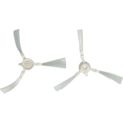 Bravix 2x Brosses Compatible Avec Rowenta X-plorer Série 45 Aqua Rr8277wh Aspirateur Robot - 2x Brosse Latérale, Set De Rouleaux