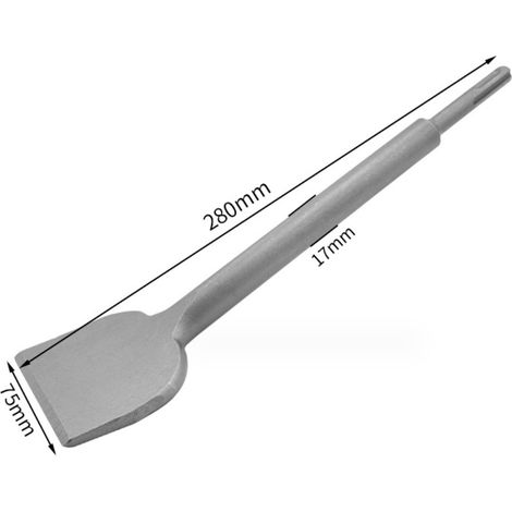 Bravix Burin Coudé , Ciseau À Carrelage Φ17mmx280mm X 75mm Haute Qualité Nouvellement Améliorés, Pour Carreleur, Ciseau À Tuiles Courbé Ciselé Pour Céramique Et Carreaux De Sol