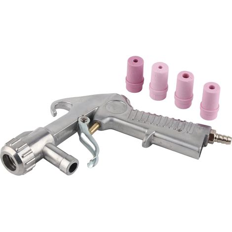 Bravix Sandblaster Pistolet Sablage Pneumatique Kit De Sablage Sableuse Air Siphon Buse Sablage Abrasif Avec 4 Buses En Céramique,