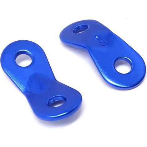 Bravix Tendeur De Corde, Tendeur De Corde Camping, 2 Trous Alliage D’aluminium Ajusteur De Corde À Vent Tendure, Pour Tente Bâche Randonnée Camping, Bleu, 15 Pièces