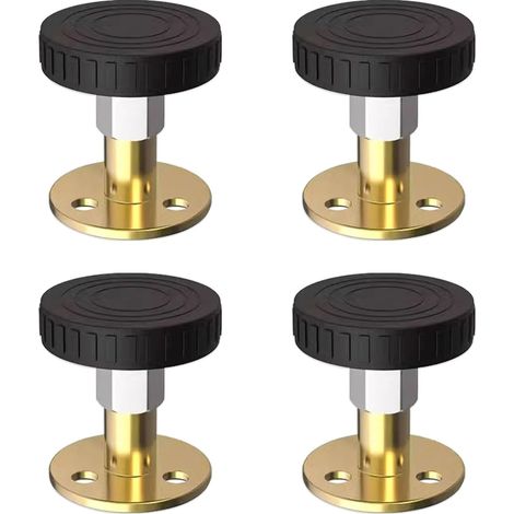 Bravix 4 Pièces Stabilisateur Tete De Lit Butée Anti-secousse Pour Cadre De Lit, Tête De Lit, Chevet, Armoires, Canapés Fixateur Tete De Lit Bouchon Cadre De Lit Fileté Réglable