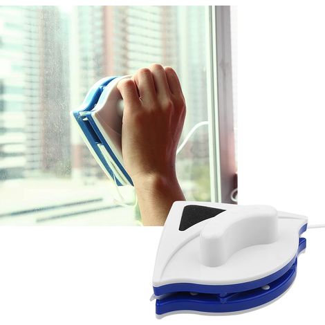 Bravix Lave Vitre Magnétique Nettoyeur De Vitres Latérale Outil De Nettoyage Brosse D'Essuie-glace Pour Nettoyeur De Surface Pour Fenêtres À Grande Vitrage Avec Épaisseur De 3-8mm