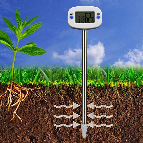 Bravix Hygromètre Numérique Du Sol Testeur D'Humidité Testeur De Plantes Testeur De Plantes Hygromètre Température Humidité Testeur Avec Sonde Pour Jardin Ferme Plantes De Jardin Intérieur Et Extérieu