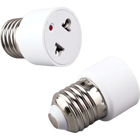 Bravix 2 Pièces Par Paquet Adaptateur De Douille De Lampe Prise E27 Conversion En Prise De Courant