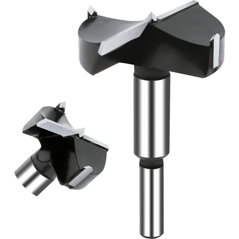 Bravix 60mm Mèche Pour Bois, Foret En Carbure De Tungstène Pour Bois Dur, Foret À Bois, Foret À Charnière, Kit D'Outils Pour Bois, Contreplaqué, Plastique