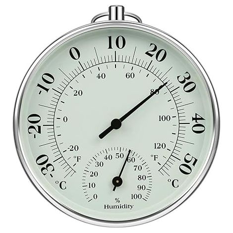 Bravix Thermomètre D'Intérieur Et D'Extérieur 10 Cm Avec Thermomètre D'Humidité À L'Intérieur Et À L'Extérieur Température De L'Air Pour Moniteur Climatisation Humidity Thermomètre Gauge Indicateurs