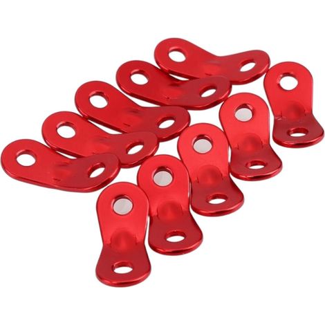 Bravix 30pcs Tendeur De Corde Camping En Alliage D'Aluminium Ajusteur De Corde Pour Tente Durable Antidérapant Pour Tente Bâche Randonnée, Rouge