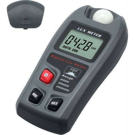 20000 Fc/200000 Luxmètre Numérique Lux Mètre Digital Poche Photomètre Illuminance Numérique Lcd Éclairement Luminomètre Teseur De Lumière Mètre Pour École Famille Industrie Entrepôt Lab (145 X