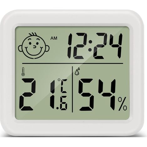 Bravix Termometre Maison Lcd Thermomètre Hygromètre Interieur Numérique Température Humidité Pour Salon Entrepôt Chambre De Bébé Vestiaire