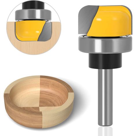 Tige De 8 Mm - Bol Et Plateau - Fraise À Rainurer Pour Le Travail Du Bois, À Becs Ronds Modèle Routeur Bits, Plat Sculpture Routeur Bits Wood Cutter Bowl Pattern Routeur Bit