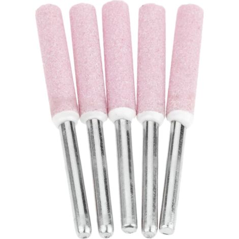 Bravix Lot De 5 Limes D'Affûtage Pour Polissage De Tronçonneuse,tête De Polissage De Meulage De 4,8 Mm