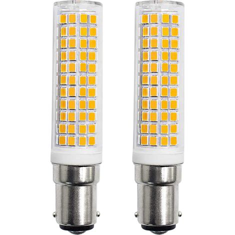 B15d Led Ampoules 8w Équivalente 90w 80w 75w Blanc Chaud B15 Base 910lm 220v 230v 3000k (lot De 2）