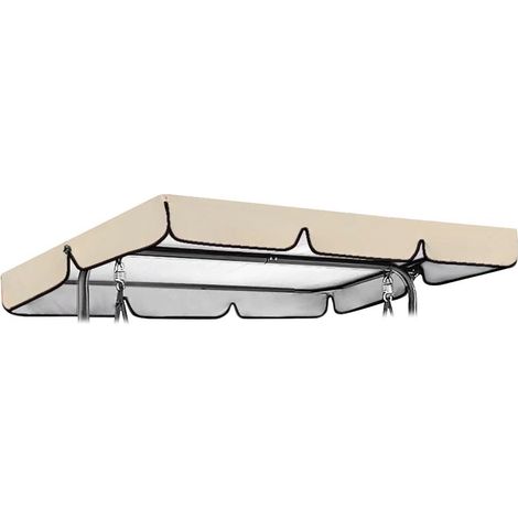 Bravix Toit De Rechange Pour Balancelle De Jardin, Housse De Rechange, Toit De Balancelle De Jardin Étanche, Balancelle Remplacement Pour Les Jardins Battants Et Les Terrasses (beige 19512515cm)